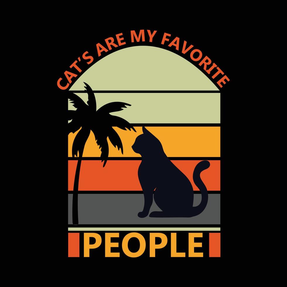 Cat T-shirt design vector