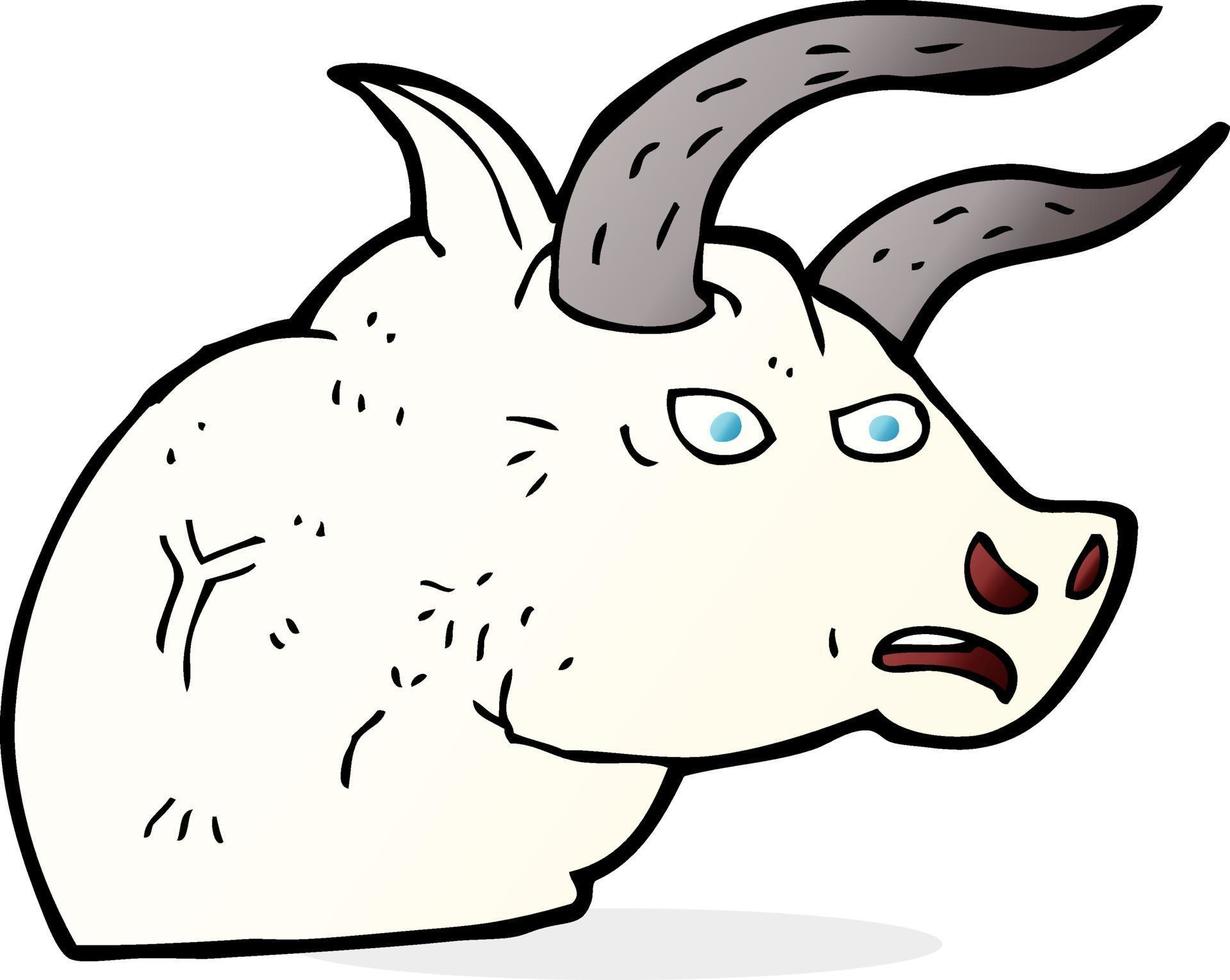 cartoon angry bull head vector