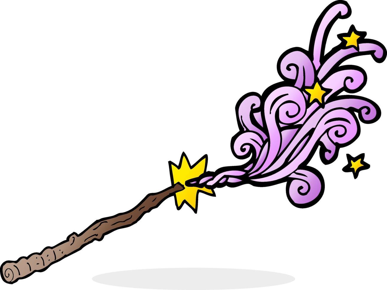 cartoon magic wand vector