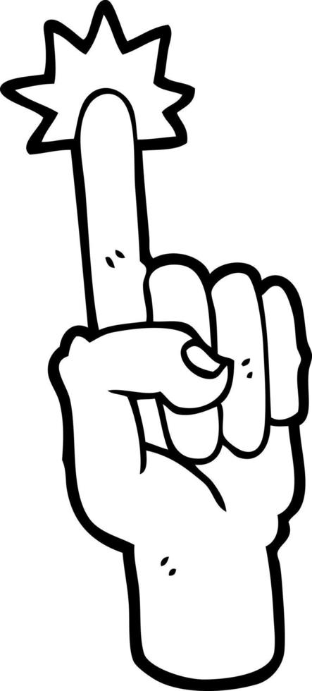 cartoon pointing finger vector