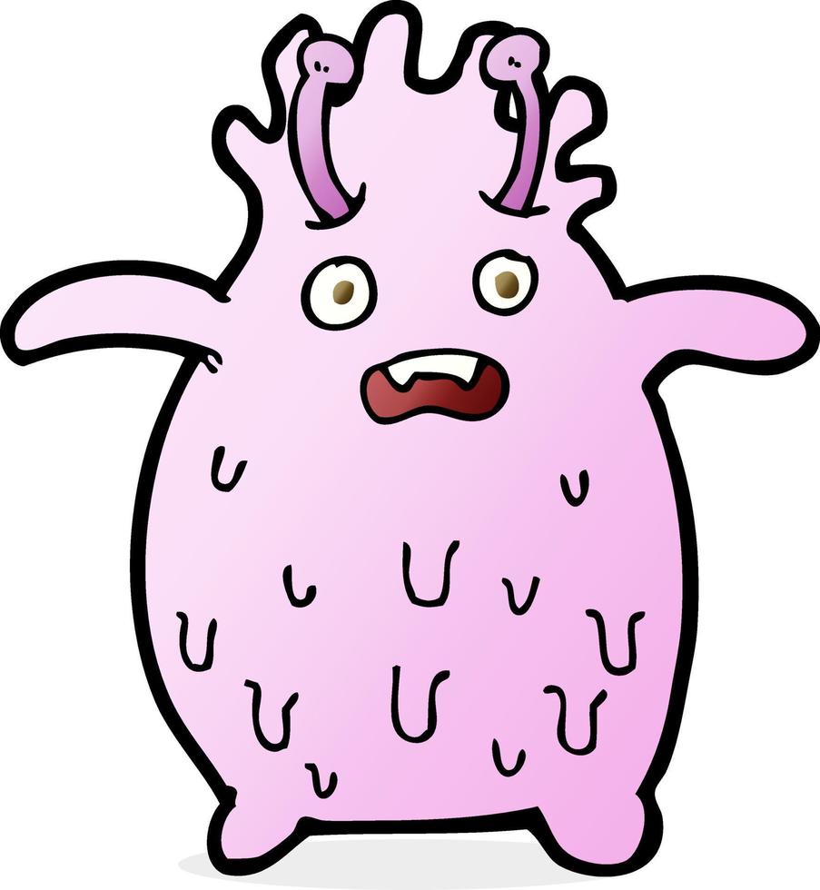 cartoon funny slime monster vector