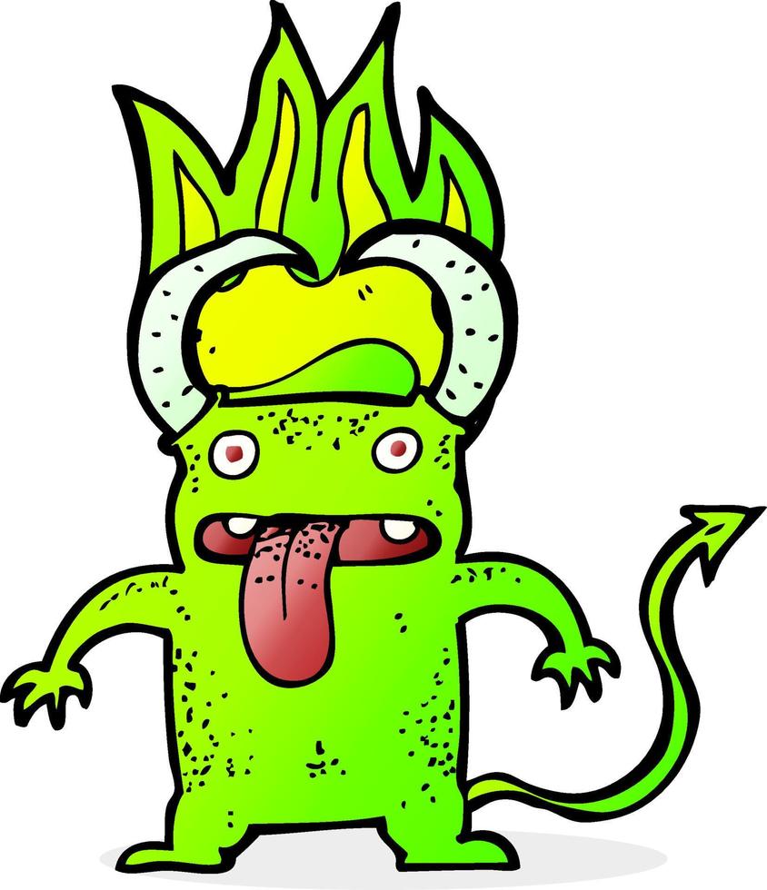 cartoon little devil vector