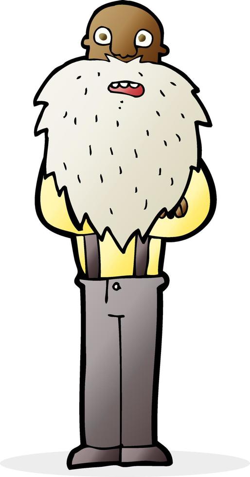 cartoon bearded old man vector