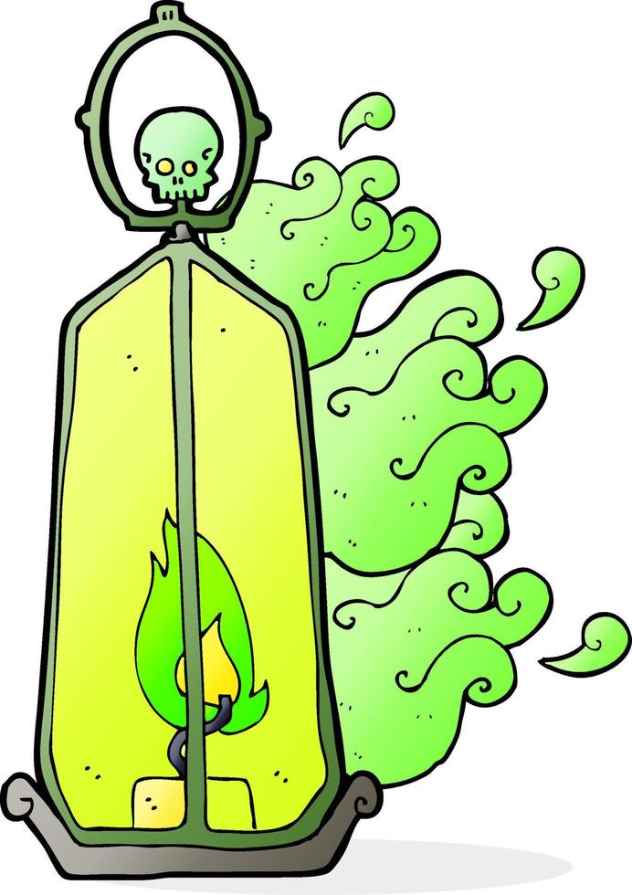 cartoon spooky lantern vector