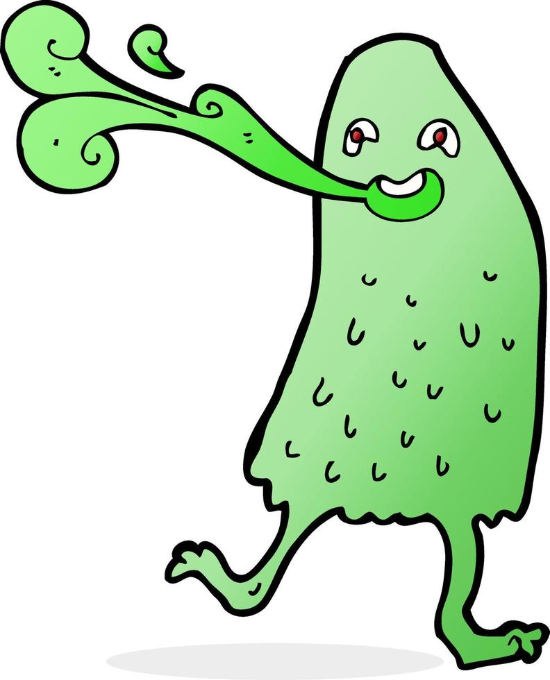 cartoon funny slime monster vector