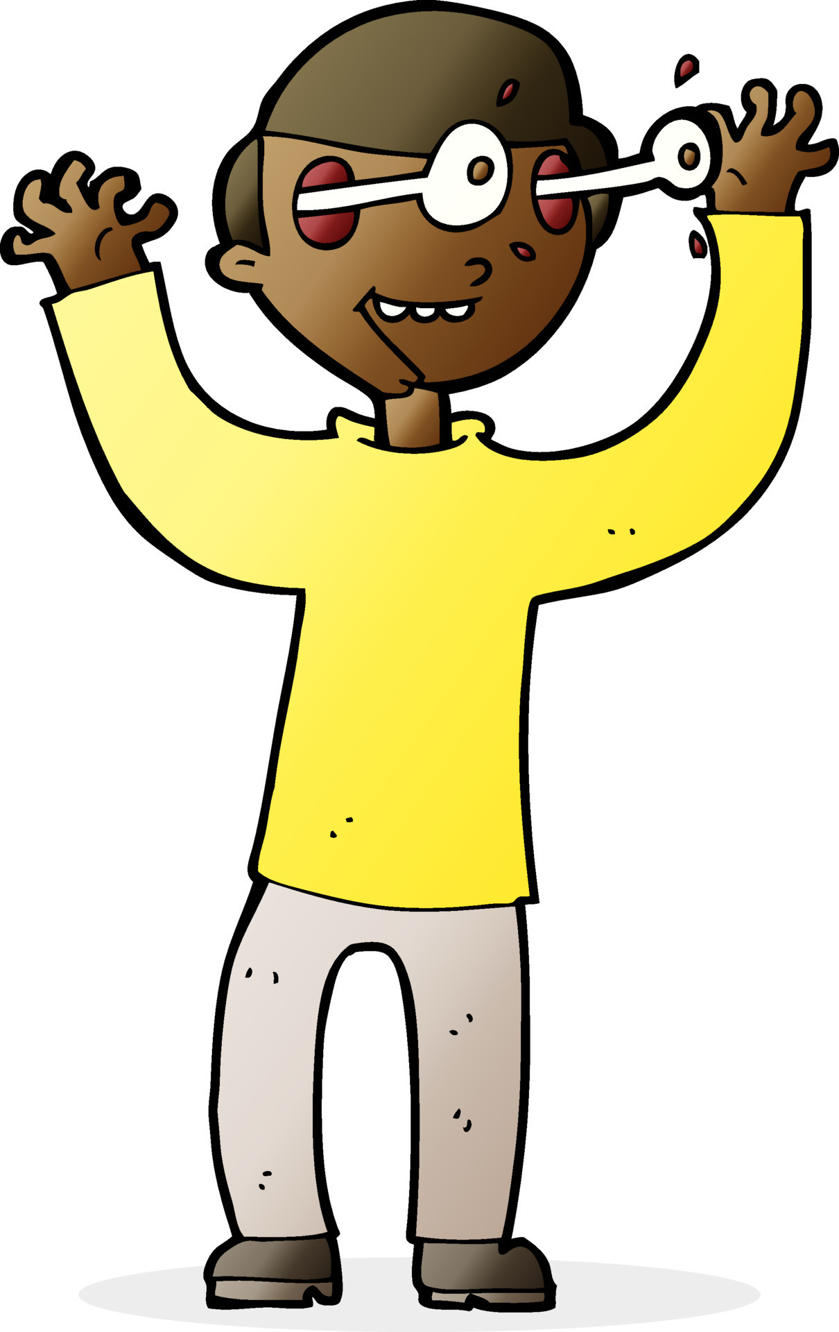 cartoon man with eyes popping out of head 12262100 Vector Art at Vecteezy