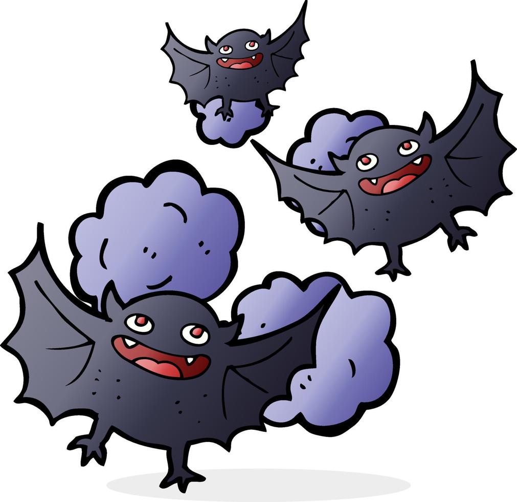 cartoon vampire bats vector