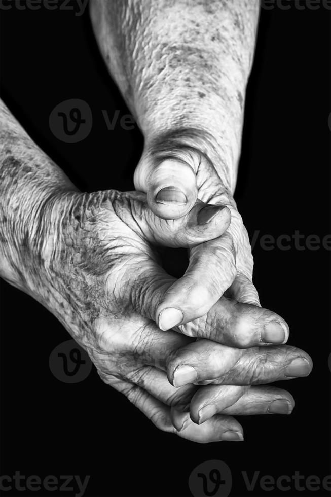 Senior woman hands photo