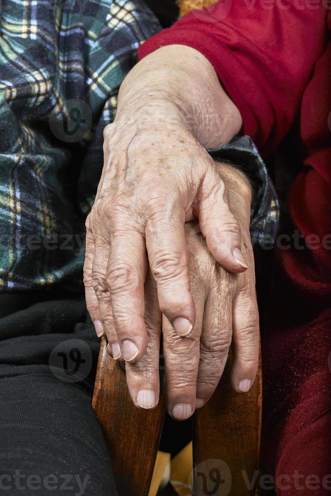 Old hands couple photo