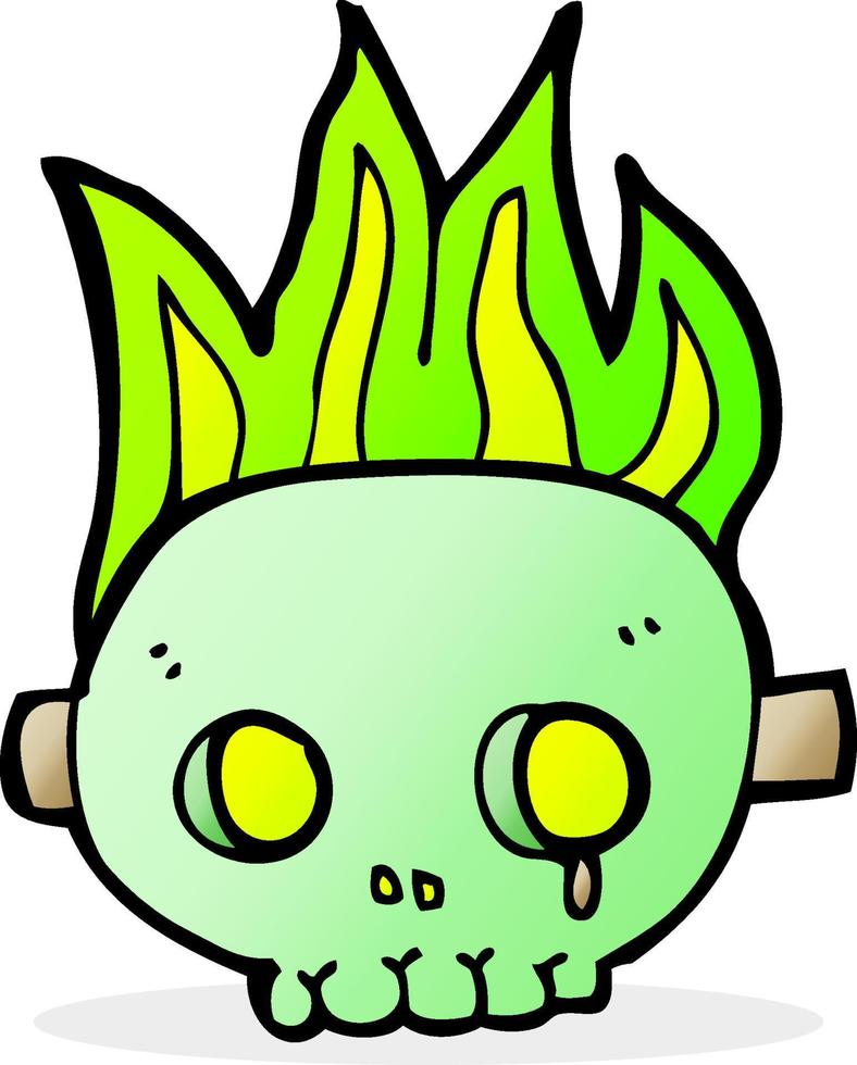 cartoon skull mask vector