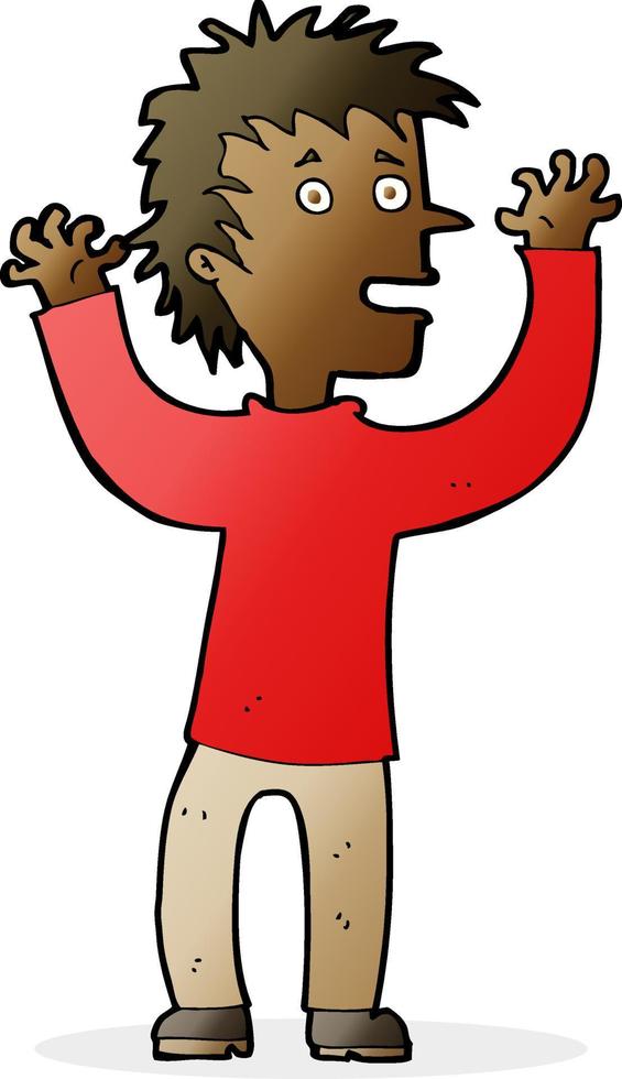 cartoon excited boy vector