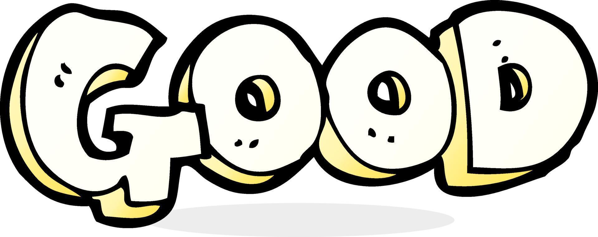 cartoon good sign vector