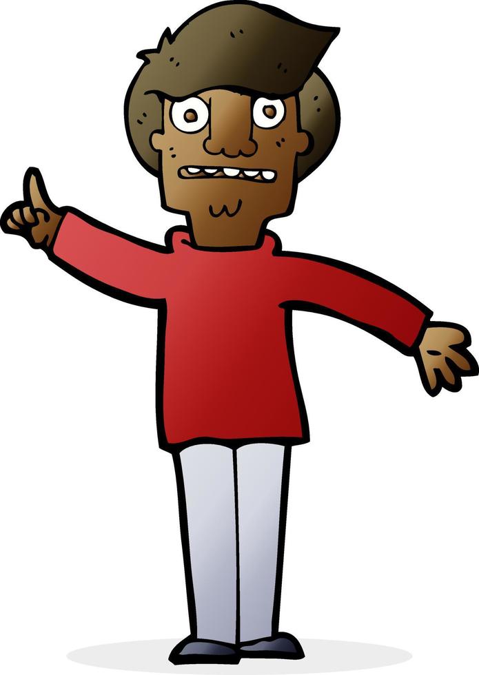 cartoon man asking question vector
