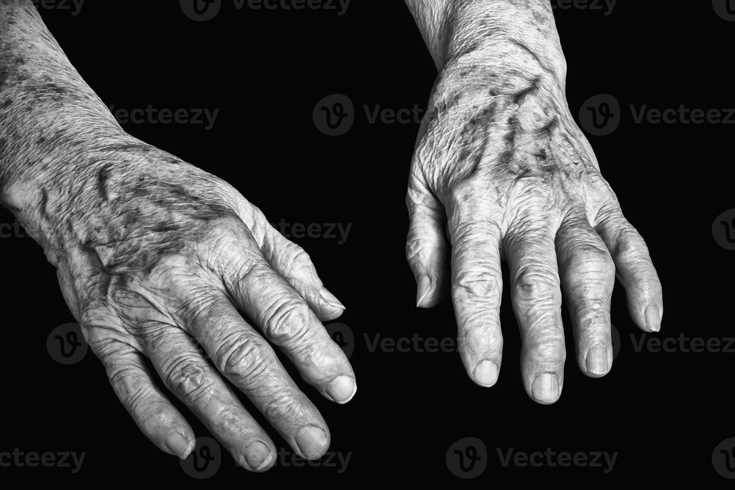 Senior woman hands photo