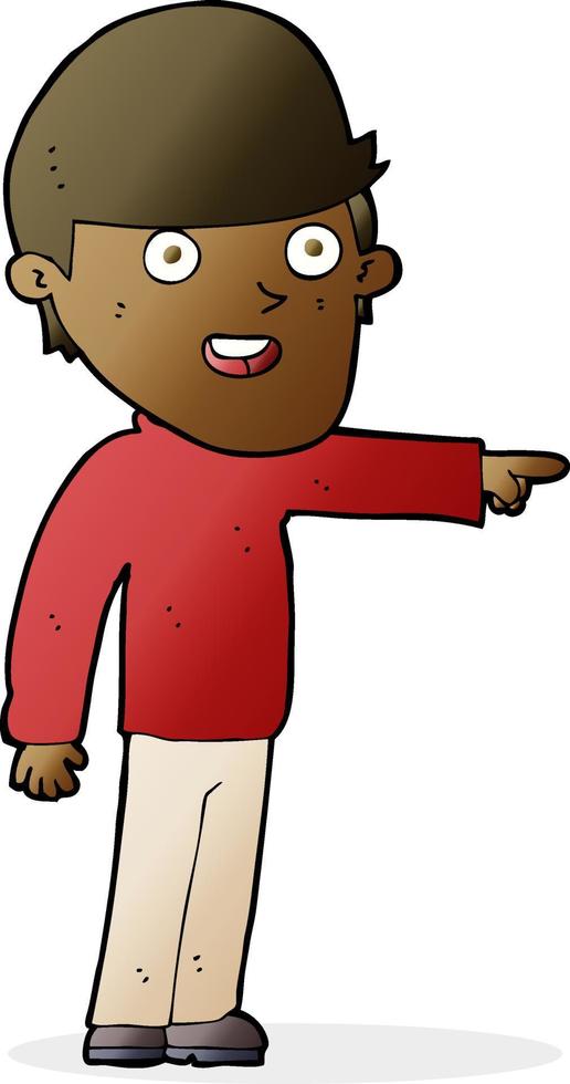 cartoon pointing man vector