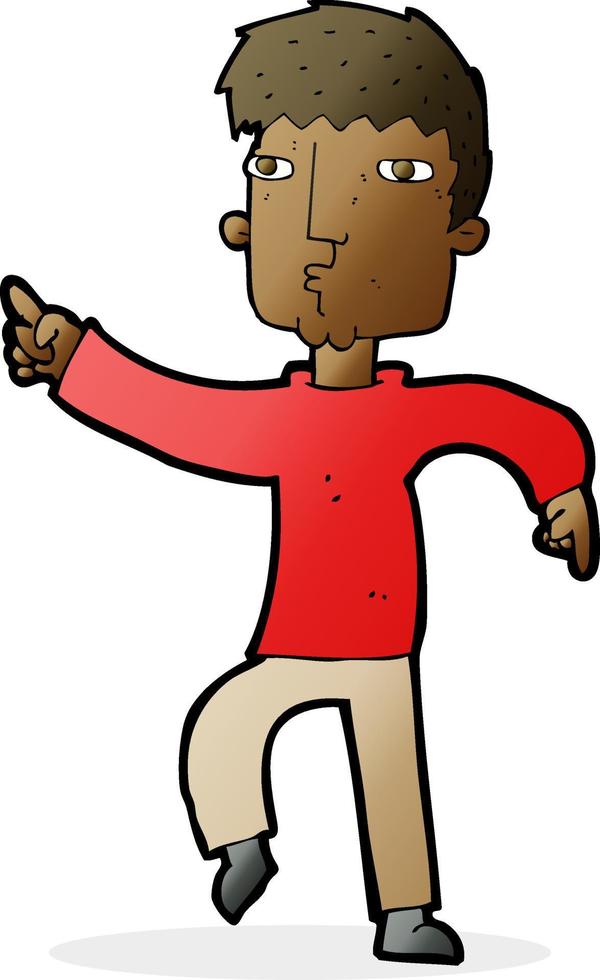 cartoon dancing man vector