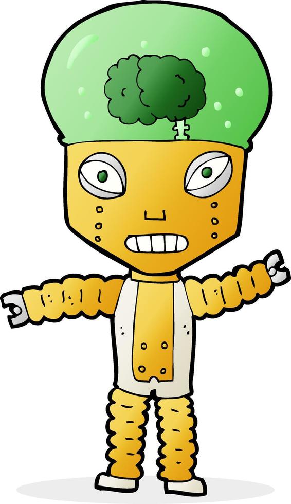 cartoon future robot vector