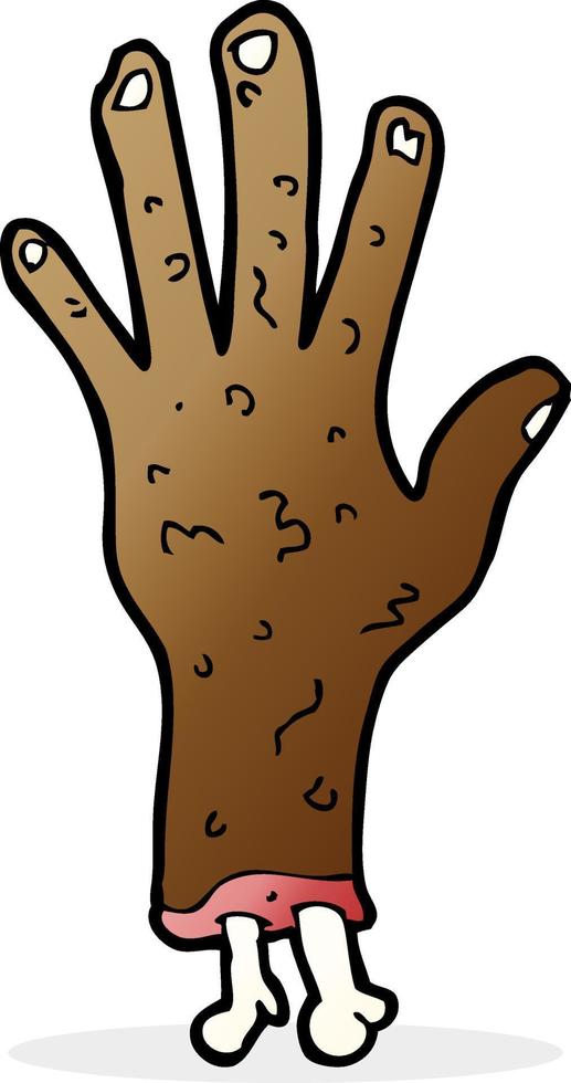 gross zombie hand cartoon vector