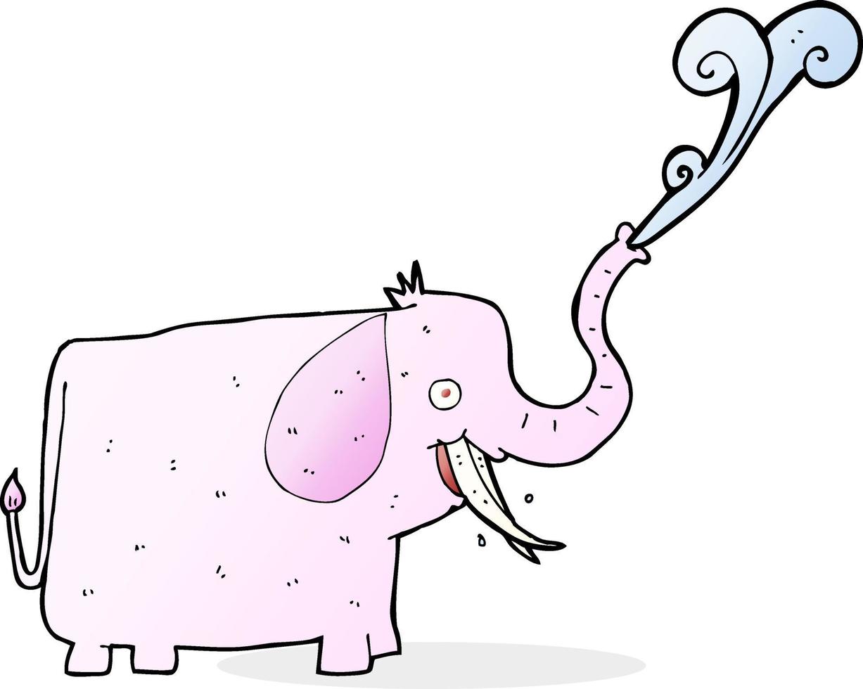 cartoon happy elephant vector