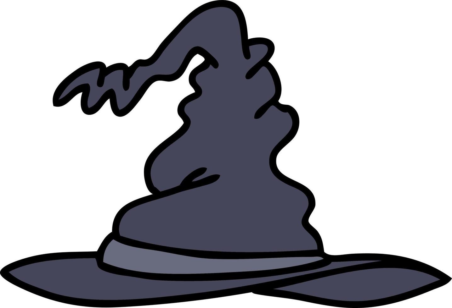 cartoon of a spooky witch hat vector