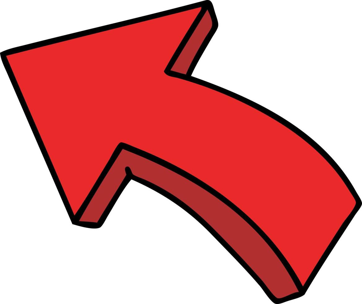 cartoon of a pointing arrow vector