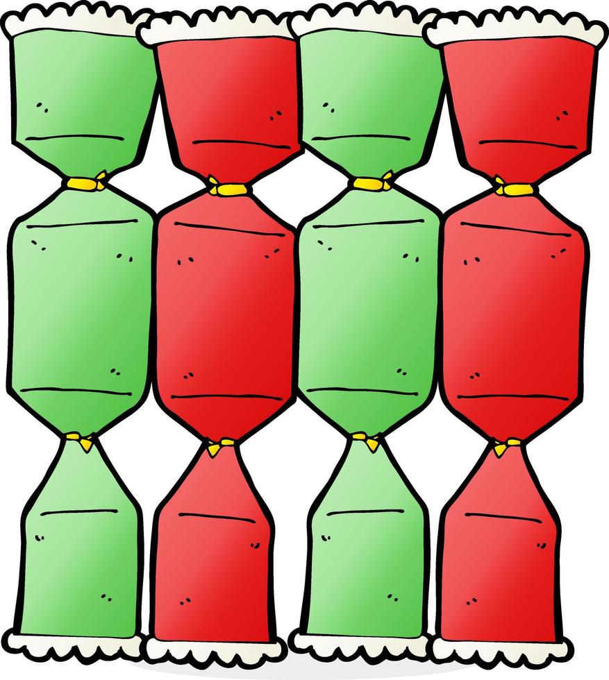 cartoon christmas cracker vector