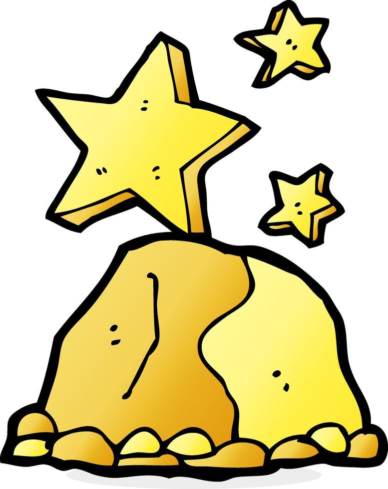 cartoon gold nugget vector