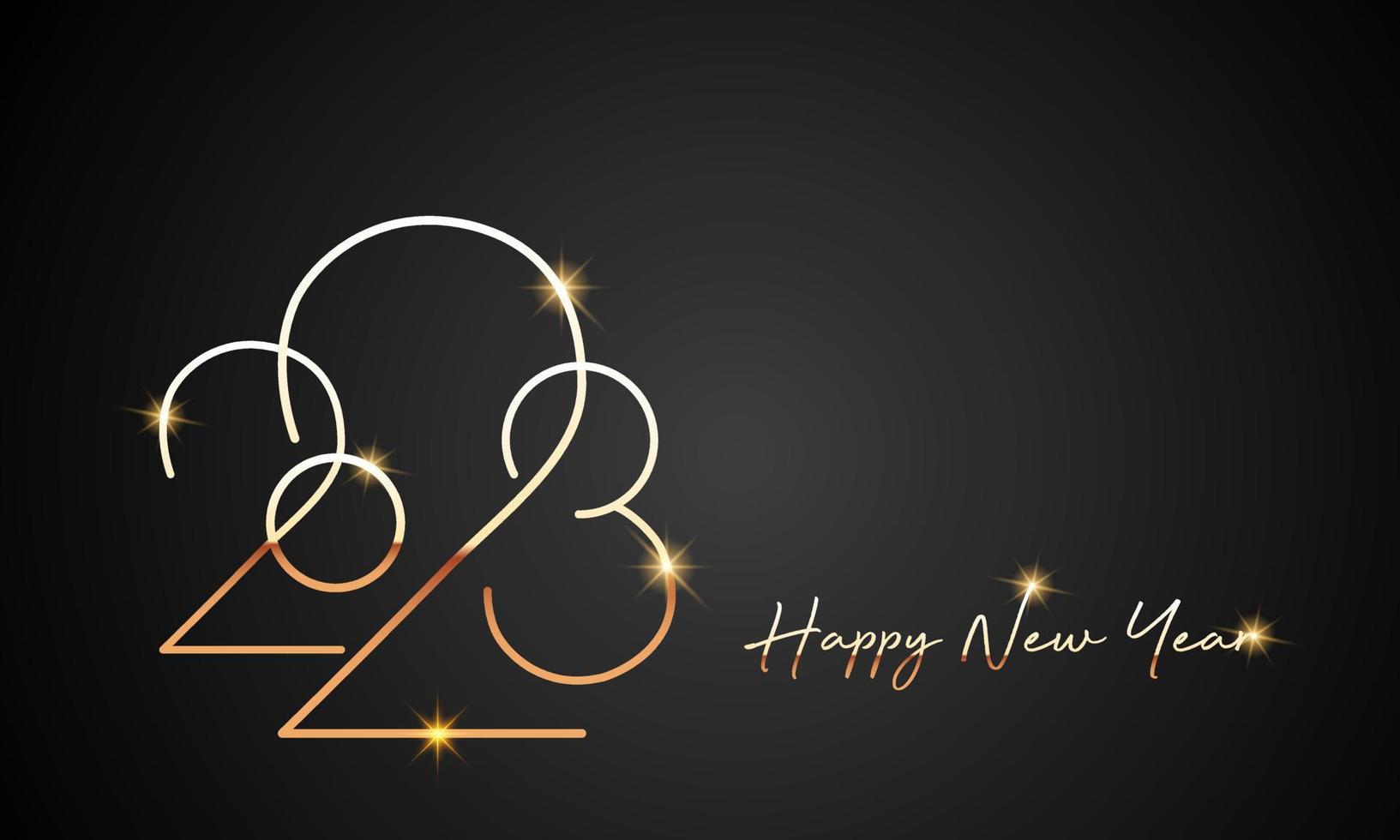 2023 Happy New Year Background Design. Greeting Card, Banner, Poster. Vector Illustration.