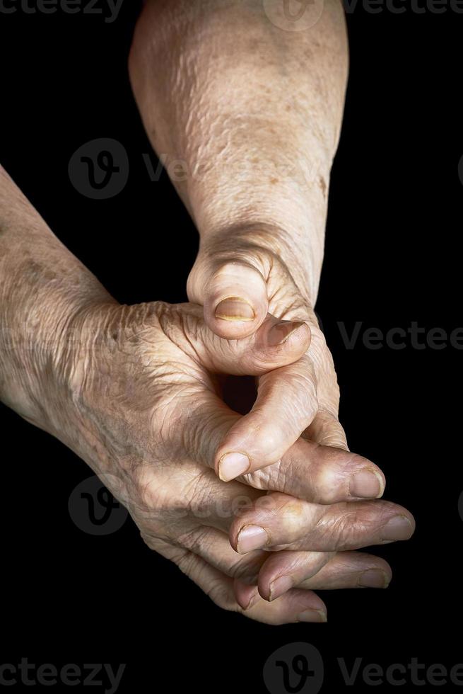 Senior woman hands photo