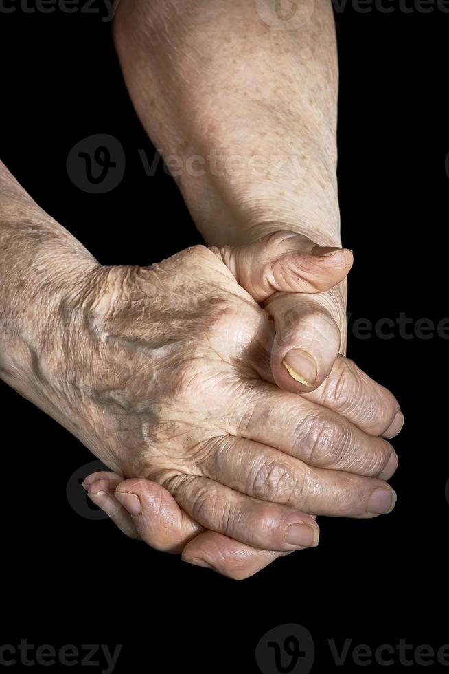 Senior woman hands photo