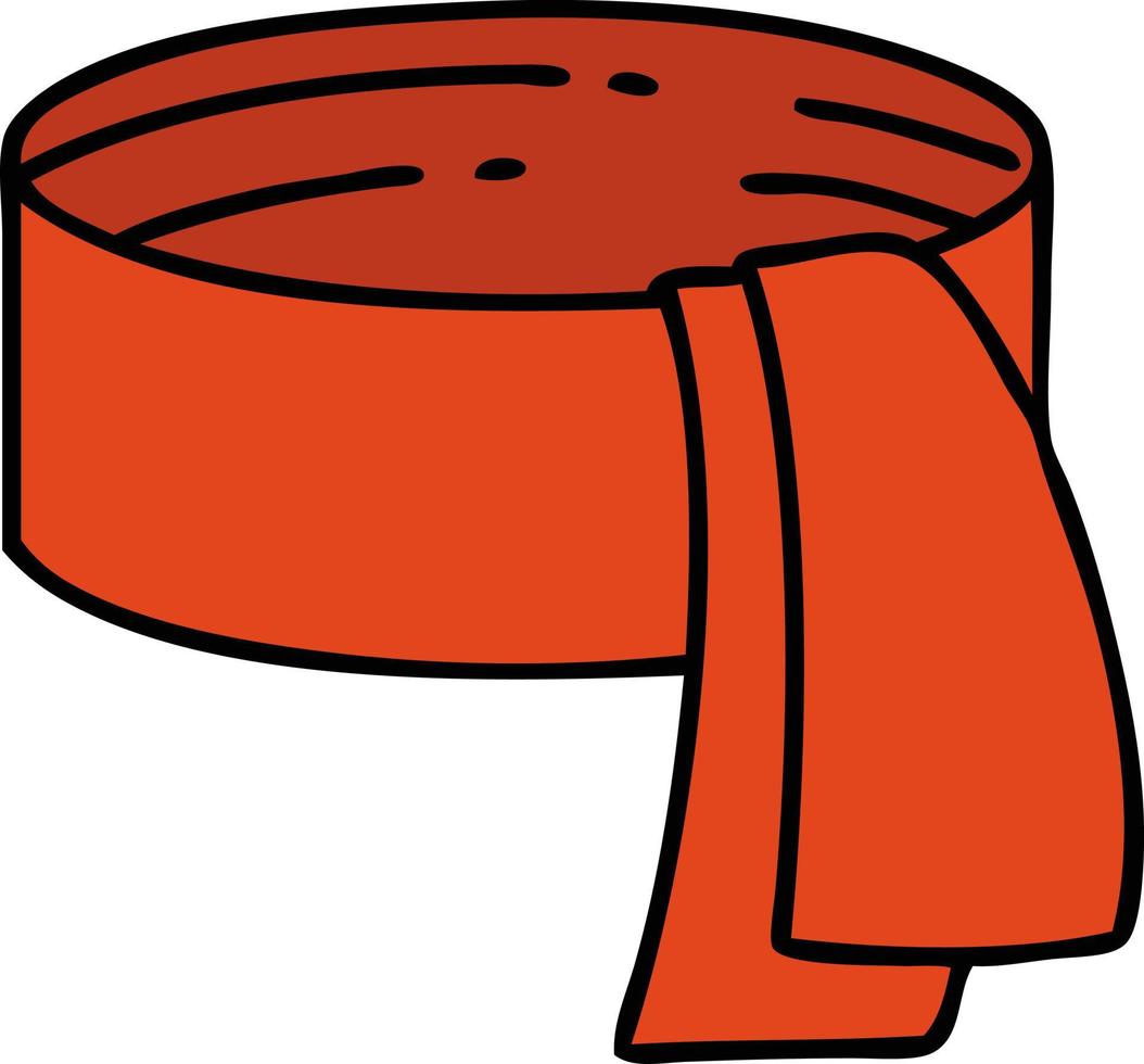 cartoon of a big old winter scarf vector