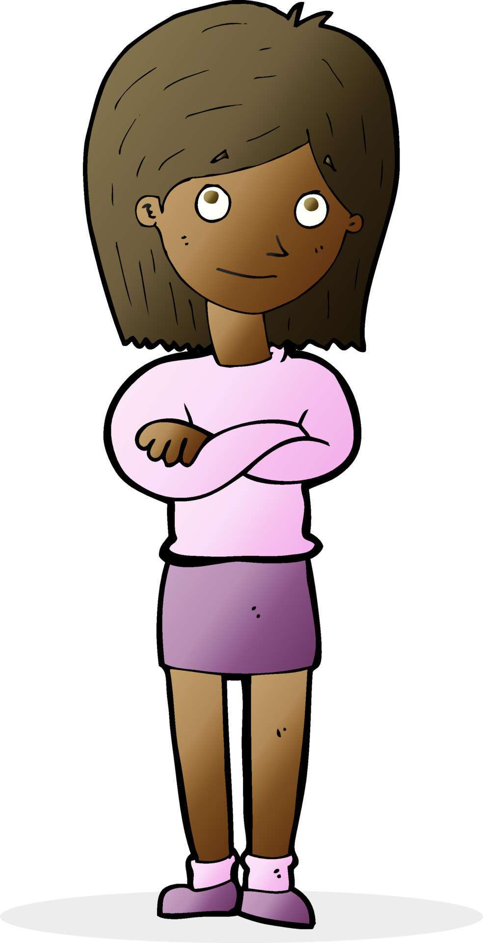 cartoon friendly girl rolling eyes 12262822 Vector Art at Vecteezy