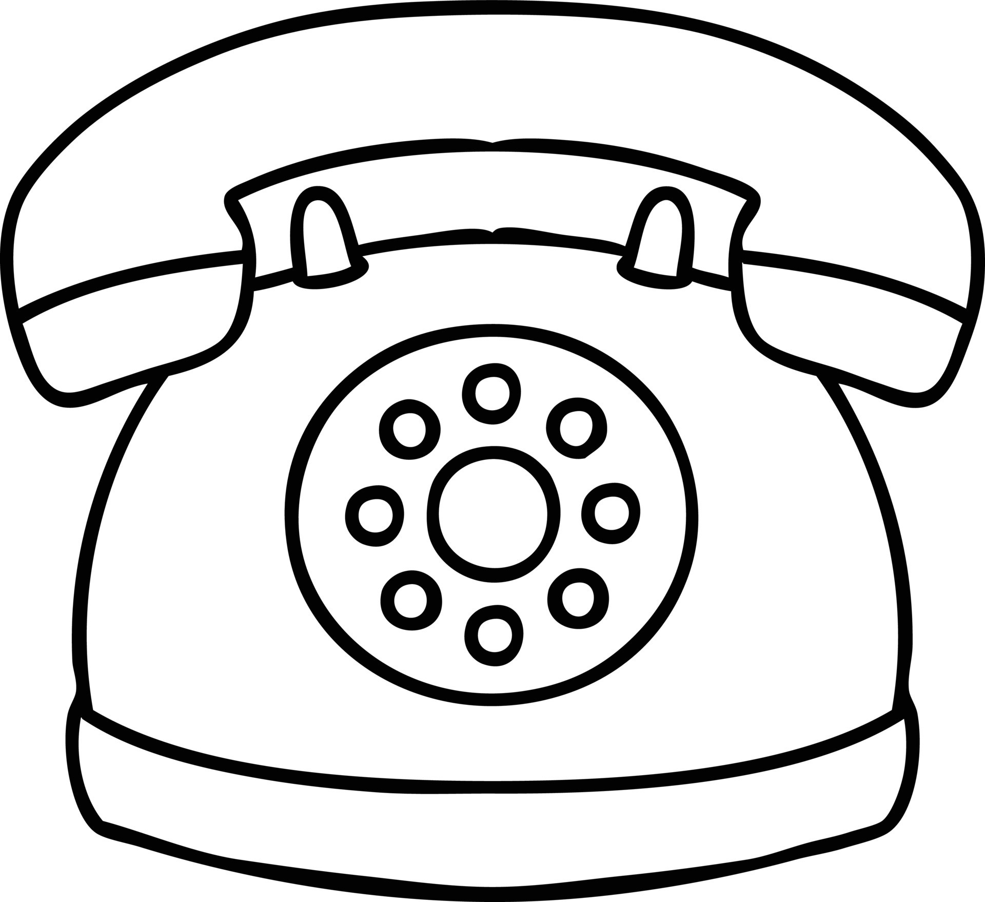 line-doodle-of-an-old-style-telephone-12262876-vector-art-at-vecteezy