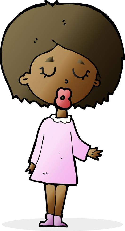 cartoon woman explaining her point vector