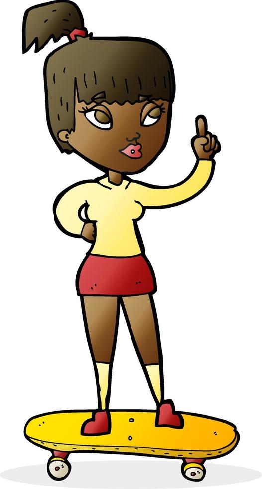 cartoon skater girl 12262898 Vector Art at Vecteezy