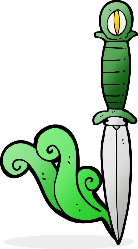 cartoon mystic dagger vector