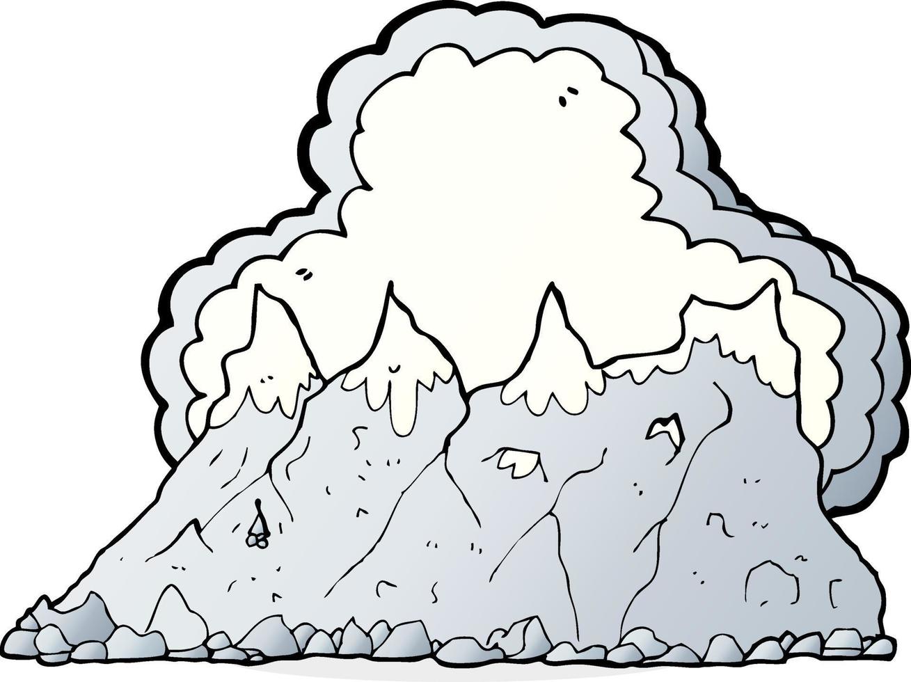 cartoon mountain range vector