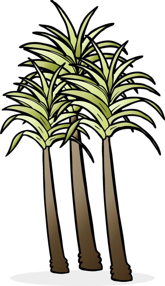 cartoon palm tree vector