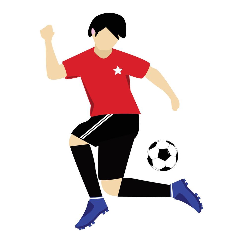 ilustración de vector de icono de jugador de fútbol