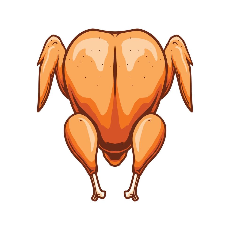 illustration of a grill turkey chicken vector