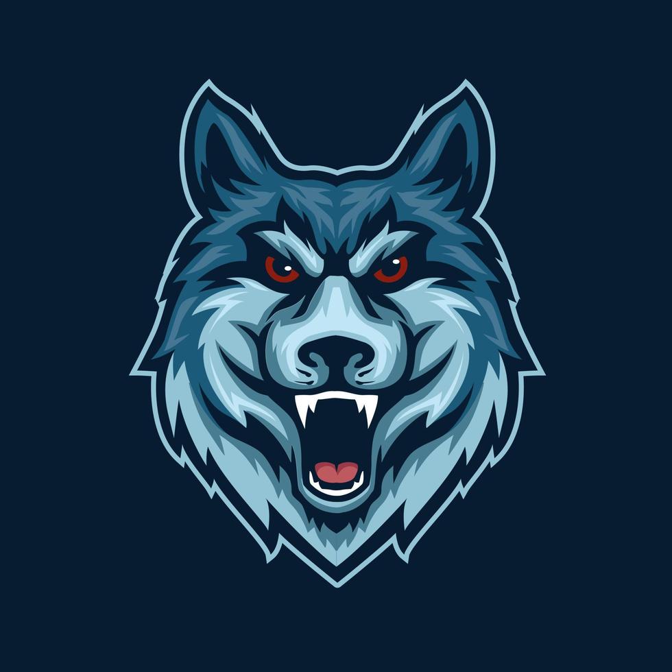 wolf mascot for sports and esports logo 12263091 Vector Art at Vecteezy