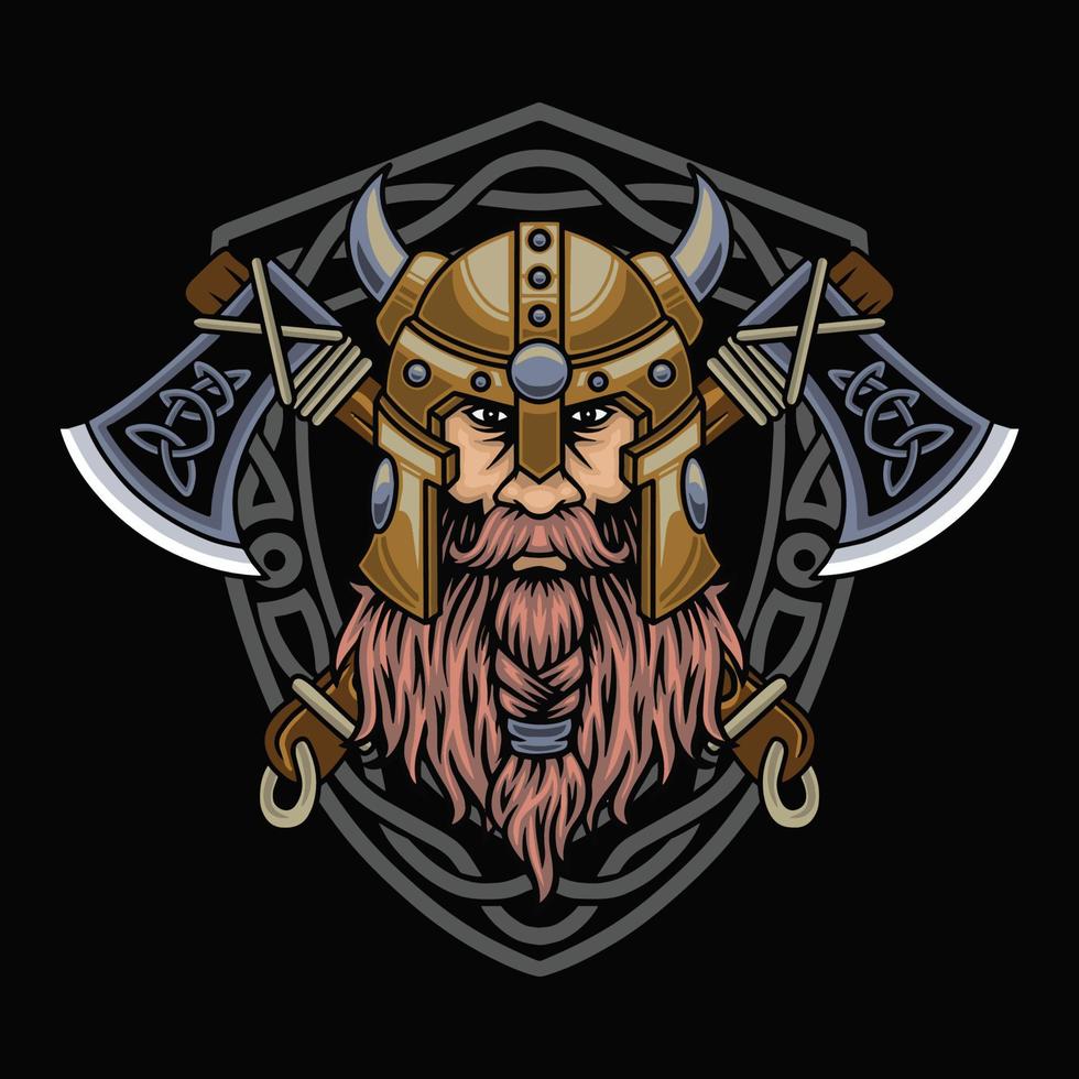 Viking illustration premium vector