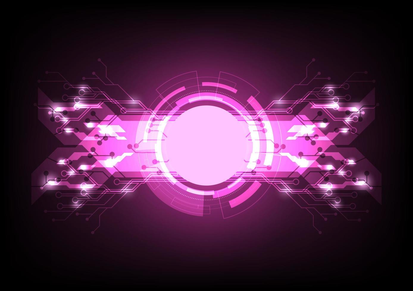 abstract purple or pink color technology computer circuit design innovation Hi-tech communication concept vector background.