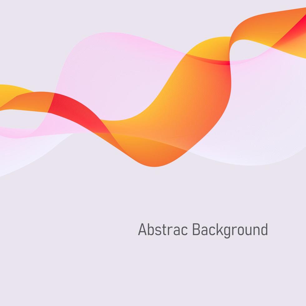 Orange gradient abstract wave line, smooth pattern, communication technology curve concept, Internet network. vector