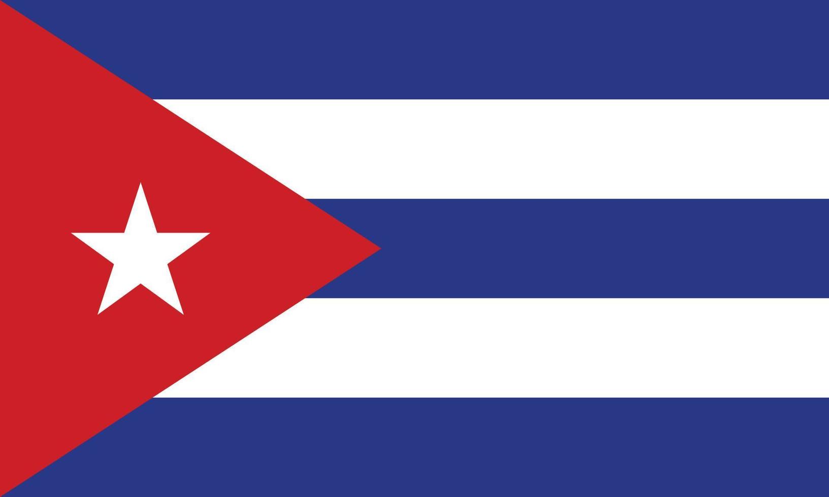 la bandera nacional de cuba ilustración vectorial vector