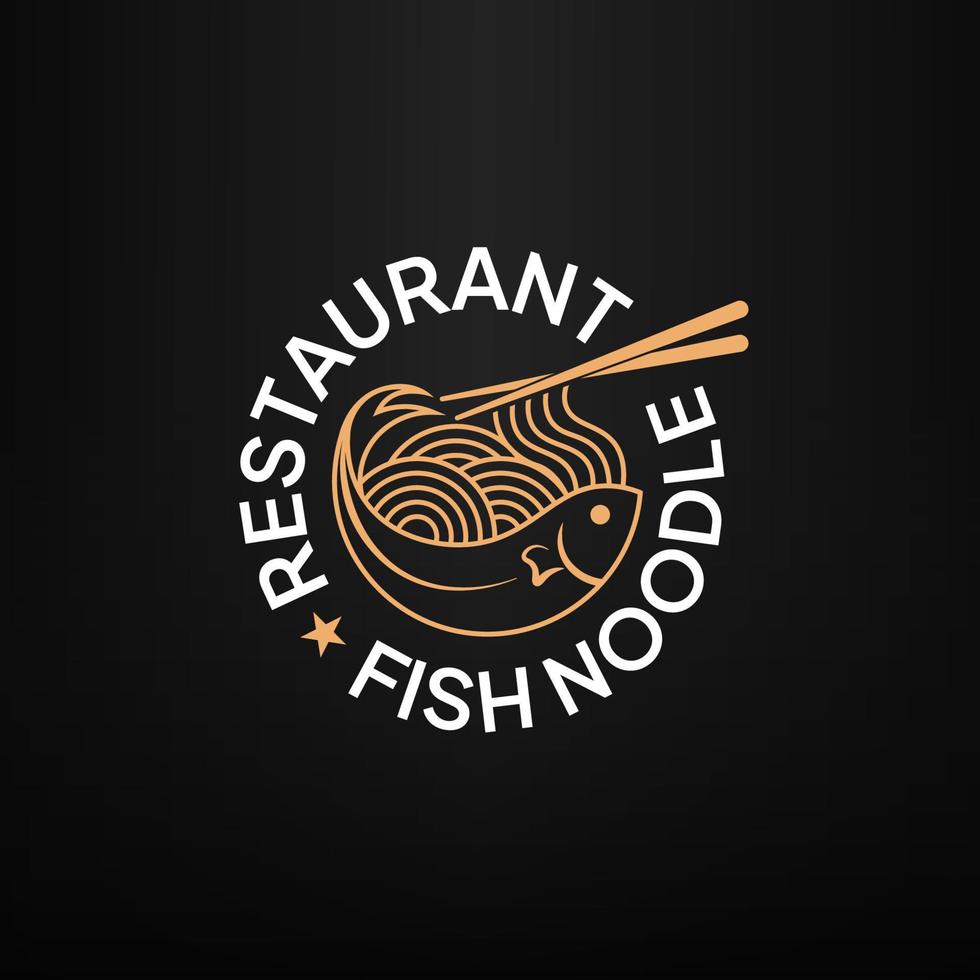 Premium fish bowl vector logo design template