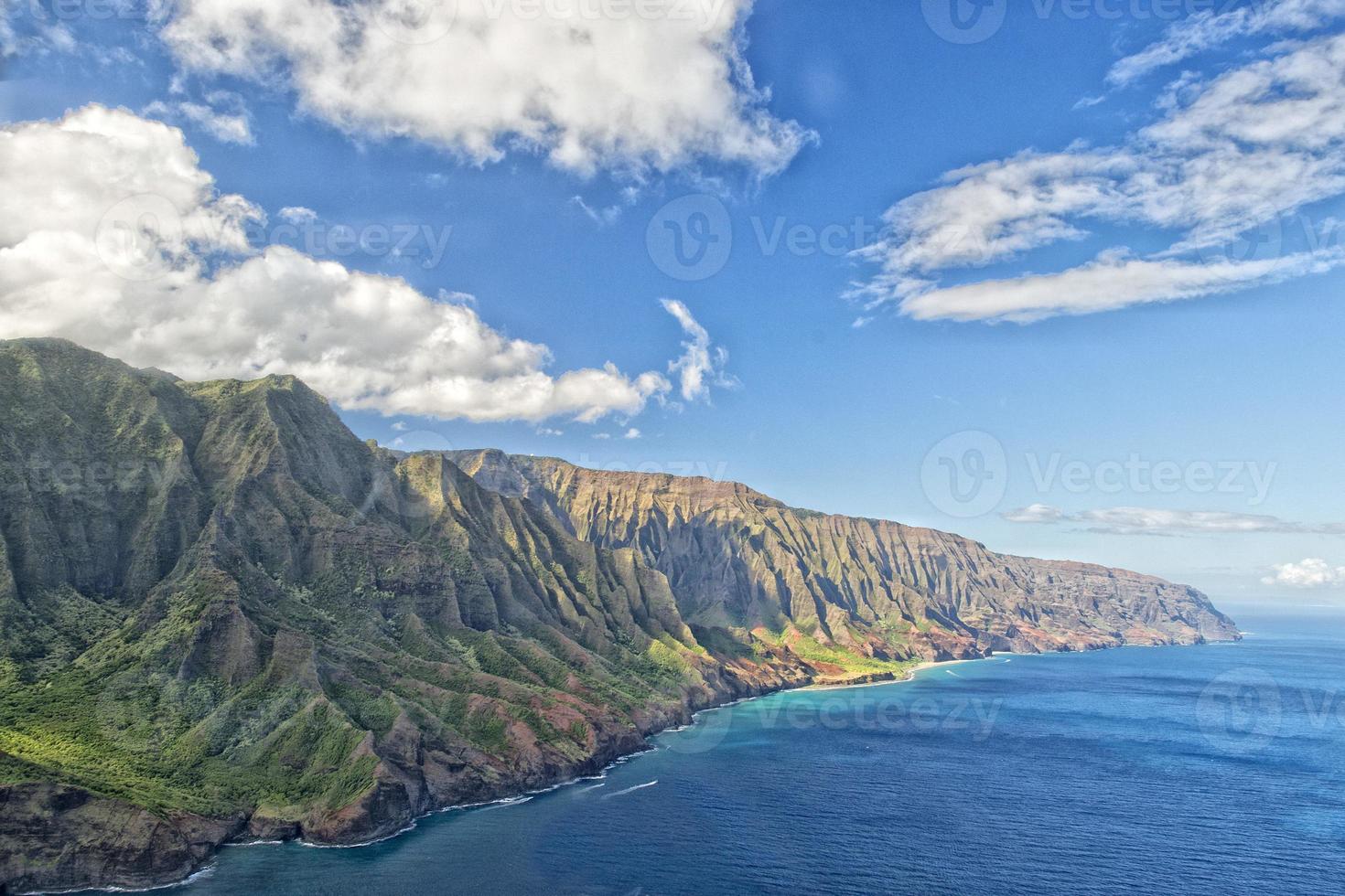 kauai napali coast aerial view photo