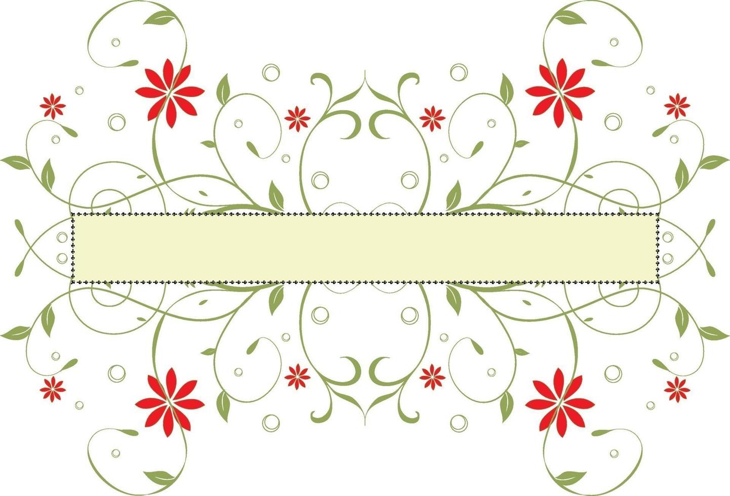 Background with banner for your text and spring flowers vector