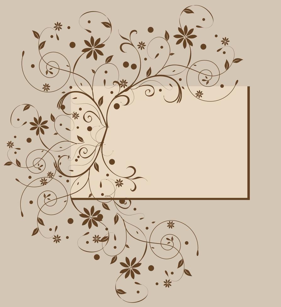 Vector floral background with place for your text