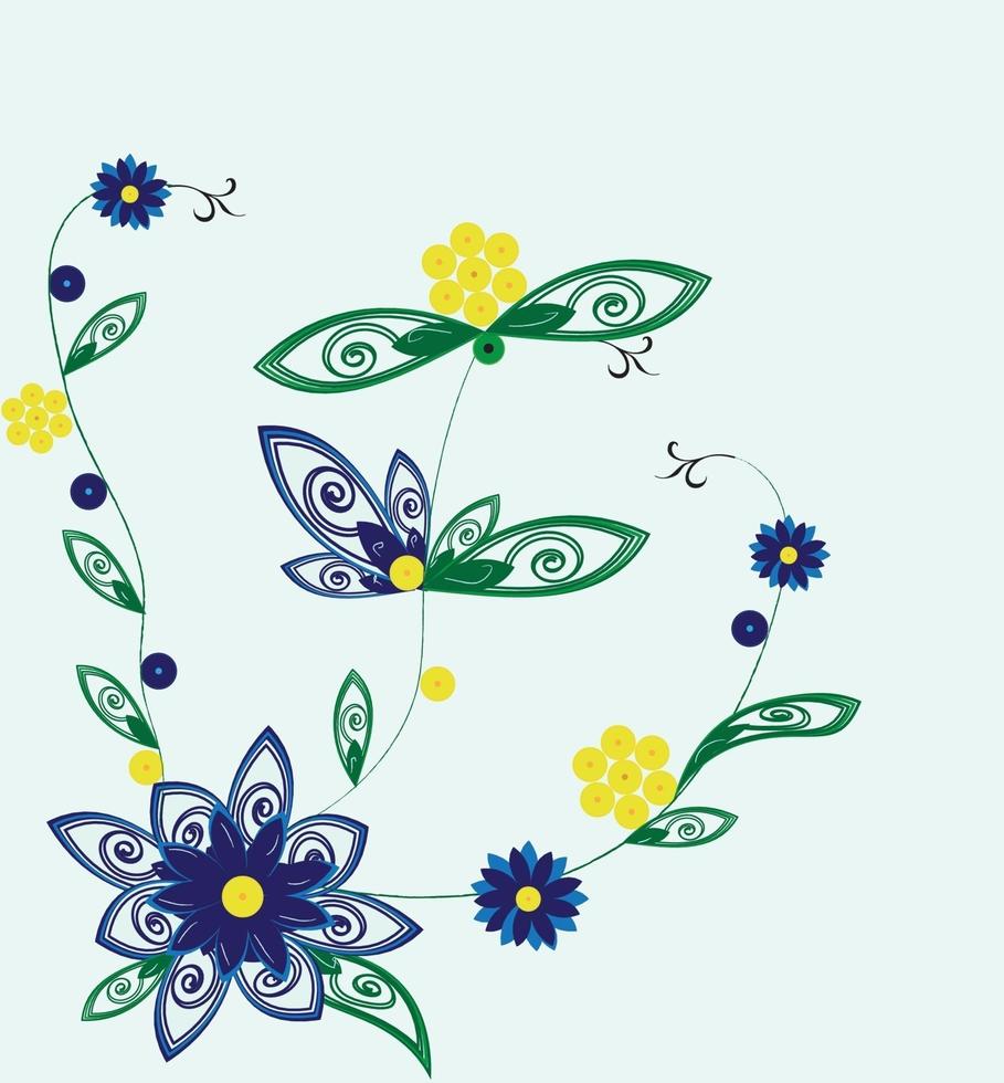 fondo floral de primavera vector